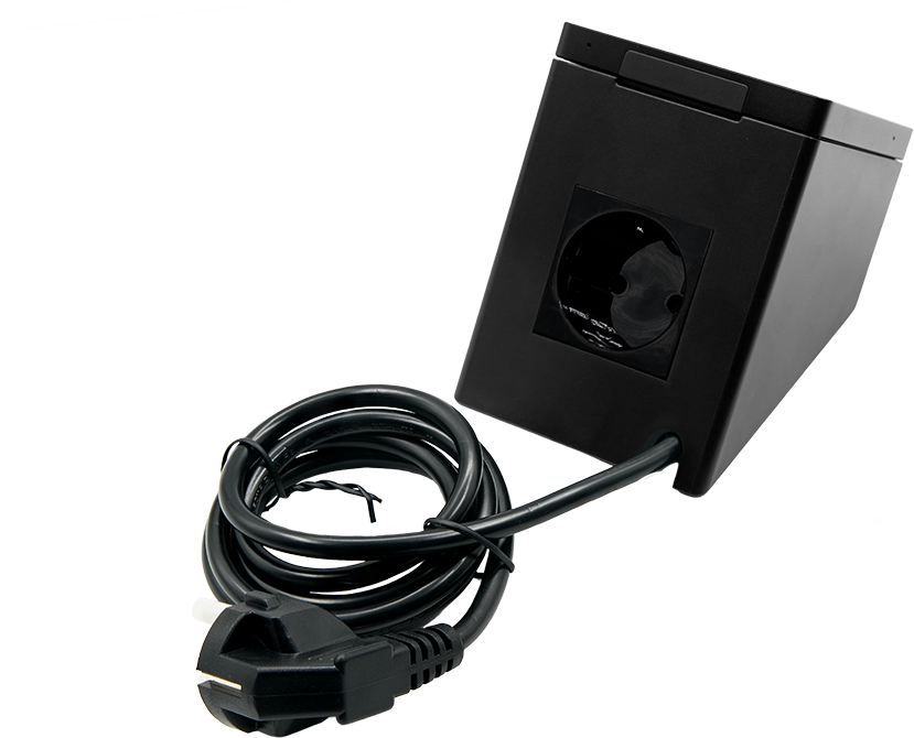 Shelly – Unterputz Zubehör ·Wall Display – Stand Socket – Schwarz – Produktansicht 8