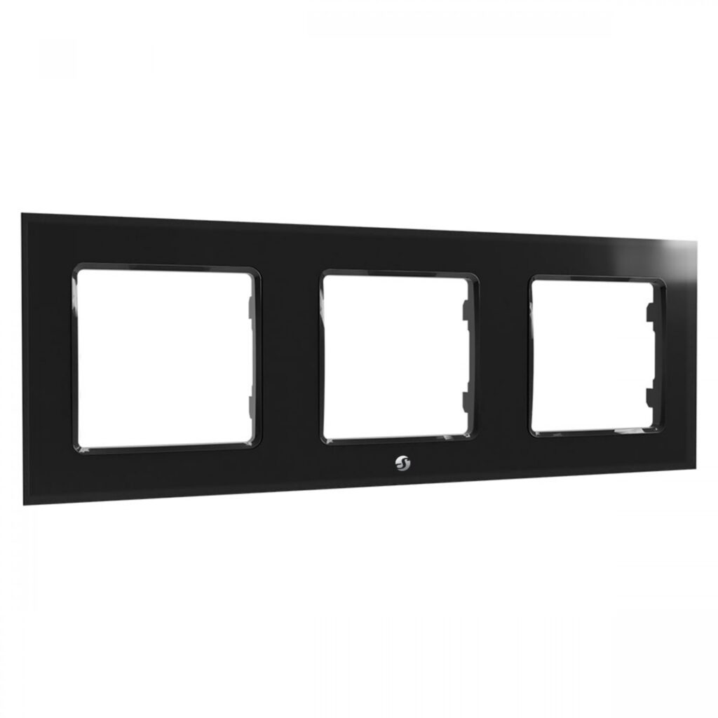 Shelly Wall Frame 3 – Wandtaster Rahmen 3-fach – Schwarz