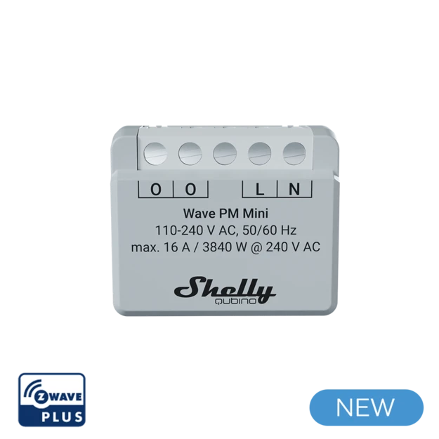 Shelly Wave PM Mini – Relais – 1 Kanal – Z-Wave