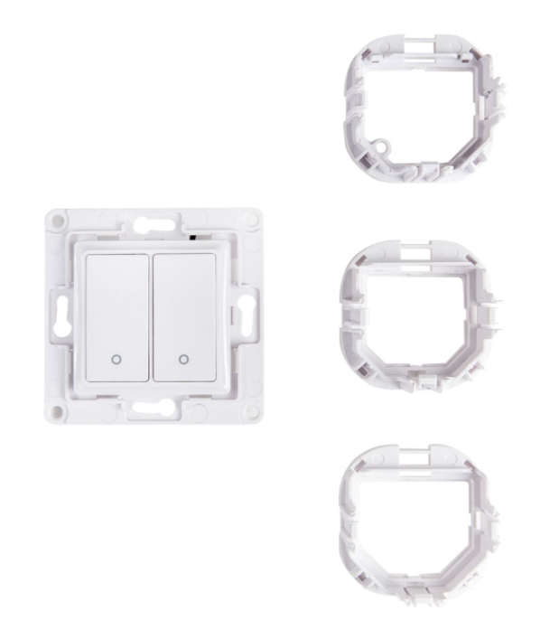 Shelly Wall Switch 2 – Wandtaster – 2-fach – Weiß – Produktansicht 2