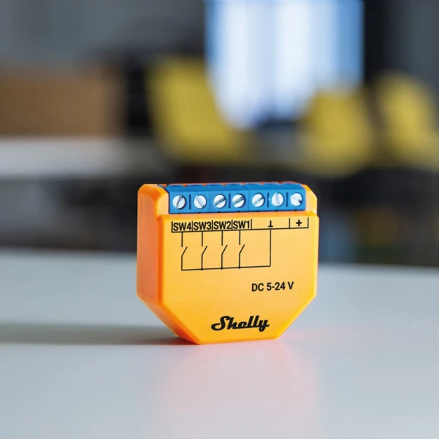 Shelly Plus i4 DC – Szenenaktivierer – WLAN – BT – Produktansicht 2