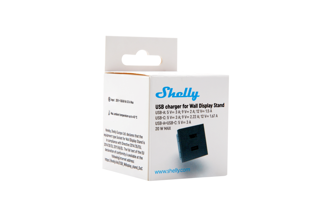Shelly USB – Charger schwarz – Produktansicht 9