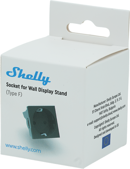 Shelly – Unterputz Zubehör ·Wall Display – Stand Socket – Schwarz – Produktansicht 10
