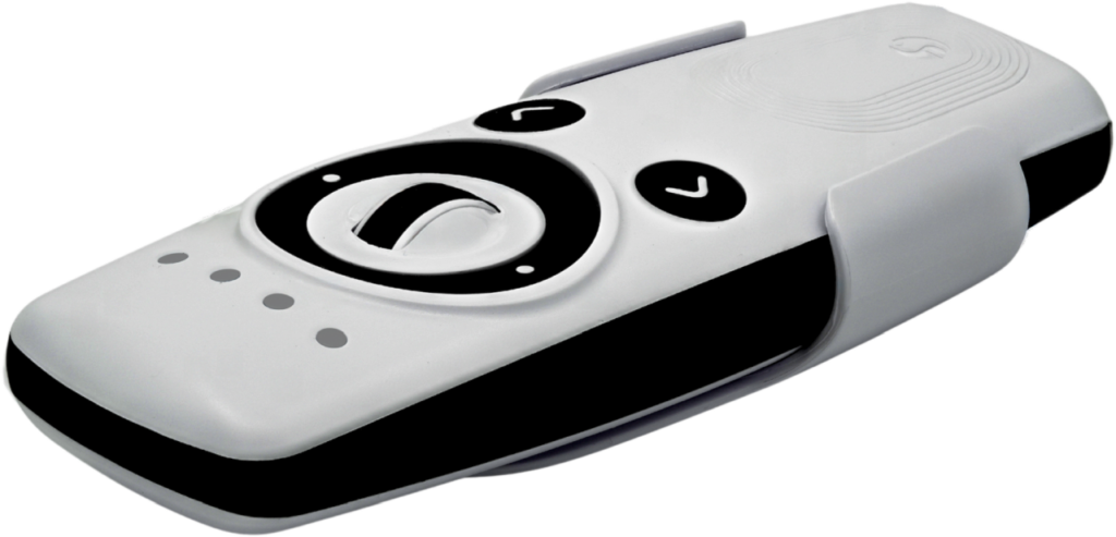 Shelly Blu Remote Control ZB white – Fernbedienung inkl. Halterung – BT – Zigbee – 4 Kanäle – Gestensteuerung – Scrollrad – 2x AAA e