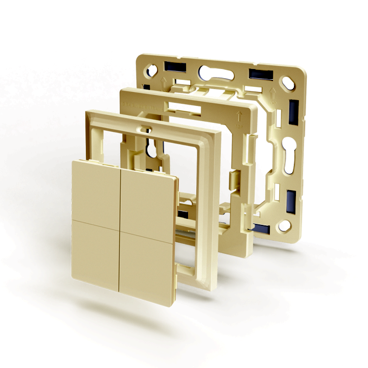 Shelly BLU Wall Switch 4 Adapter Gira & Merten – Weiß