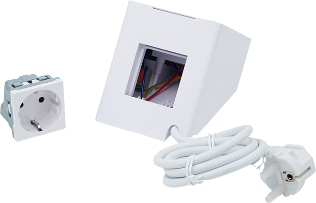 Shelly – Unterputz Zubehör ·Wall Display – Stand Socket – Weiß – Produktansicht 5