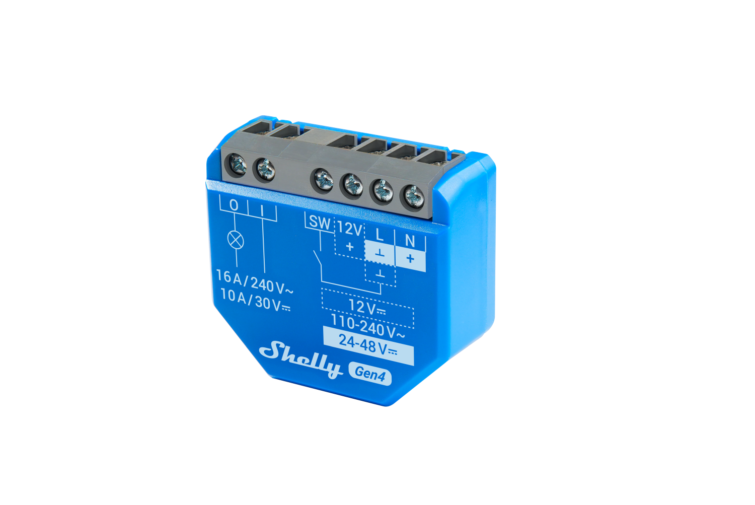 Shelly 1 Gen4 4er Pack – Relais – max 16A – 1 Kanal – WLAN – Matter – Zigbee – Bluetooth – Produktansicht 2