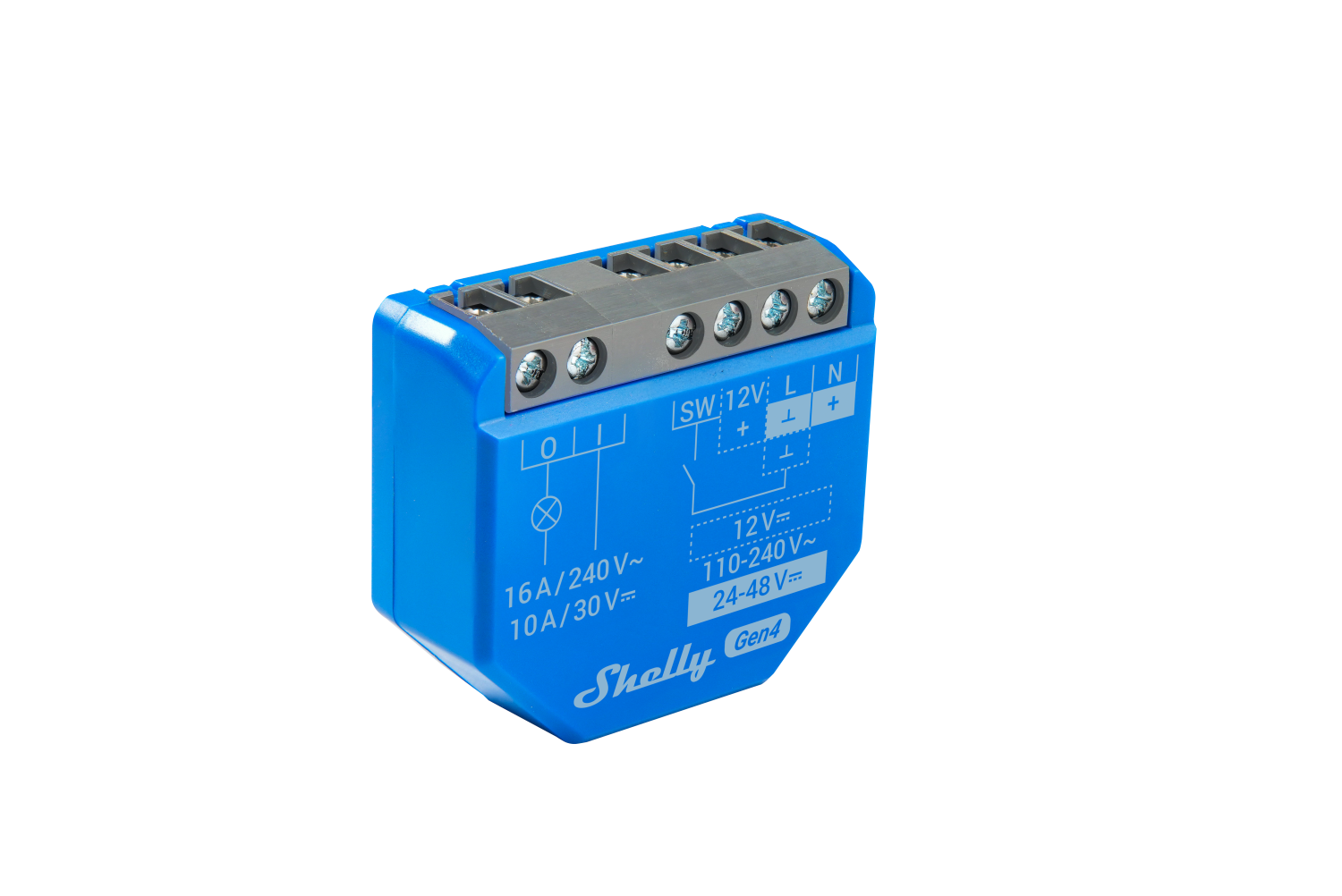 Shelly 1 Gen4 4er Pack – Relais – max 16A – 1 Kanal – WLAN – Matter – Zigbee – Bluetooth – Produktansicht 3