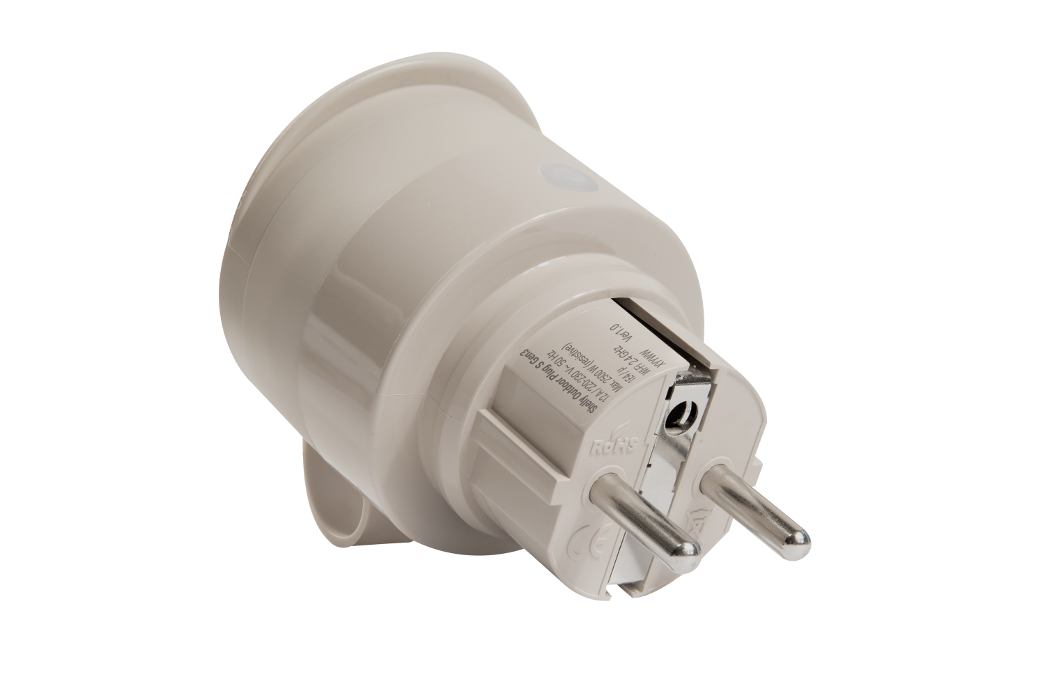 Shelly – Plug & Play Outdoor Plug S Gen3 – Zwischenstecker für draußen – 12A – Messfunktion – WLAN – Matter – BT – Produktansicht 5