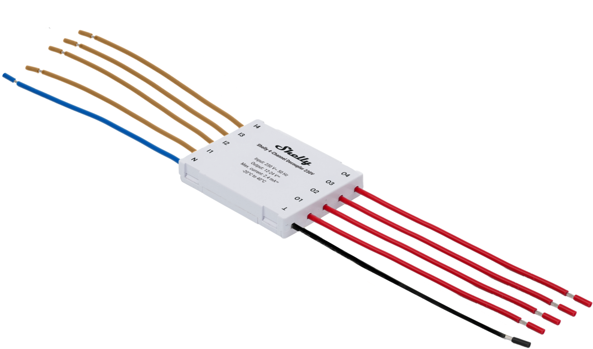 Shelly 4-Channel Decoupler 230V – Produktansicht 4