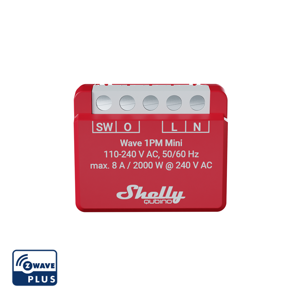 Shelly Wave 1PM Mini – Relais – 1 Kanal – Z-Wave