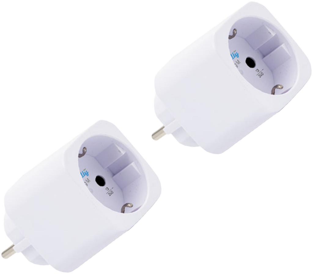 Shelly – Plug & Play Plug M Gen3 White – 2er Set – Smarter Zwischenstecker – 13A – Messfunktion – WLAN – BT – weiß
