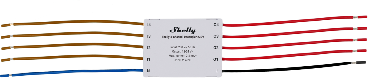 Shelly 4-Channel Decoupler 230V – Produktansicht 3