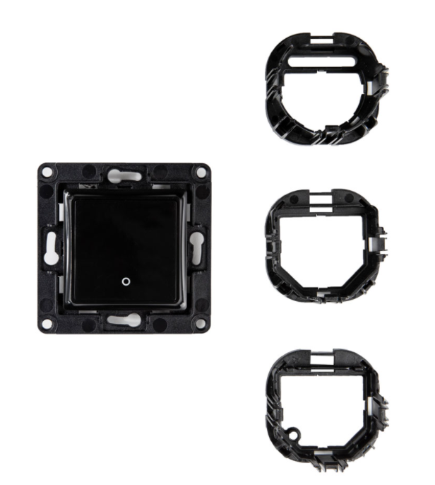 Shelly Wall Switch 1 – Wandtaster – 1-fach – Schwarz – Produktansicht 2
