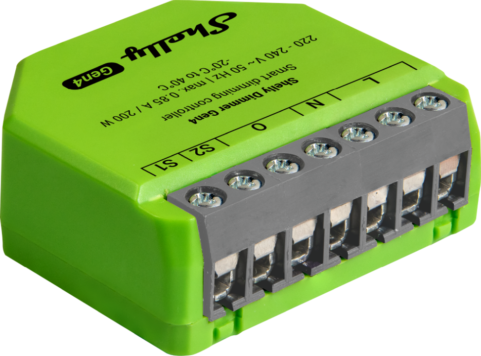Shelly Dimmer Gen4 – Relais – LED Lichtcontroller – Messfunktion – WLAN – Zigbee – Matter – BT