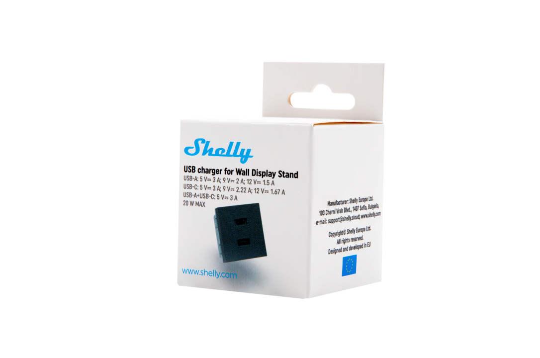 Shelly USB – Charger schwarz – Produktansicht 8