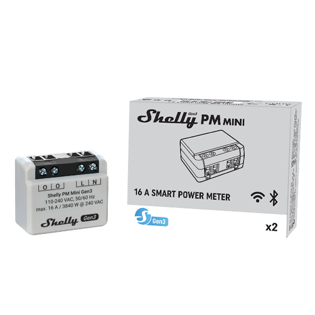 Shelly PM Mini Gen. 3 – 2er Pack – WLAN – BT – Produktansicht 3