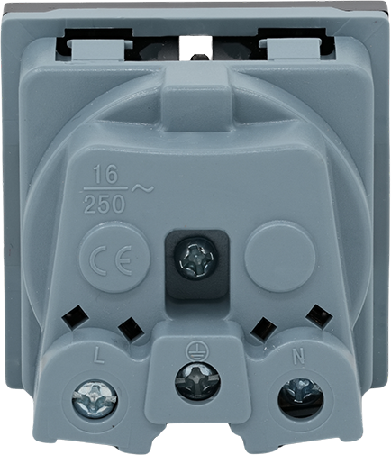 Shelly – Unterputz Zubehör ·Wall Display – Stand Socket – Schwarz – Produktansicht 3