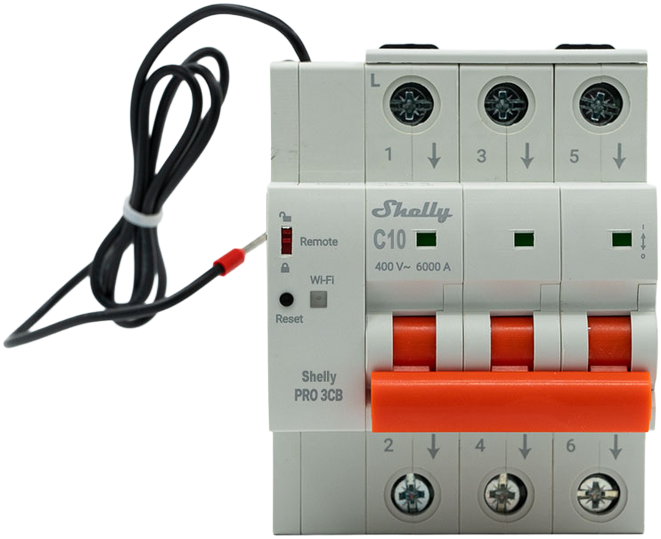 Shelly – Smarter Leitungsschutzschalter – Pro 3CB C63 – 3-polig – 63A – Fernsteuerung – LAN – WLAN – Bluetooth