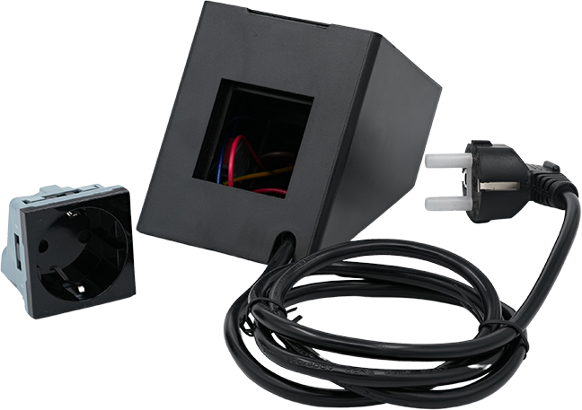 Shelly – Unterputz Zubehör ·Wall Display – Stand Socket – Schwarz – Produktansicht 5