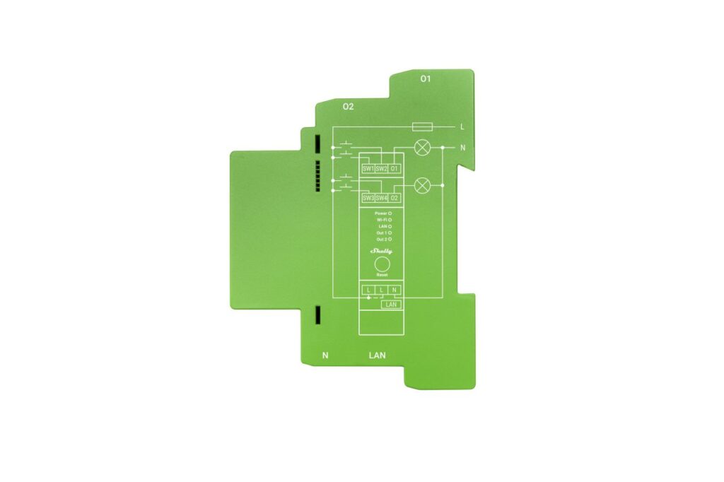 Shelly Pro Dimmer 2PM – LEDs & Glühbirnen – 2 Kanäle – Messfunktion – WLAN – LAN – BT
