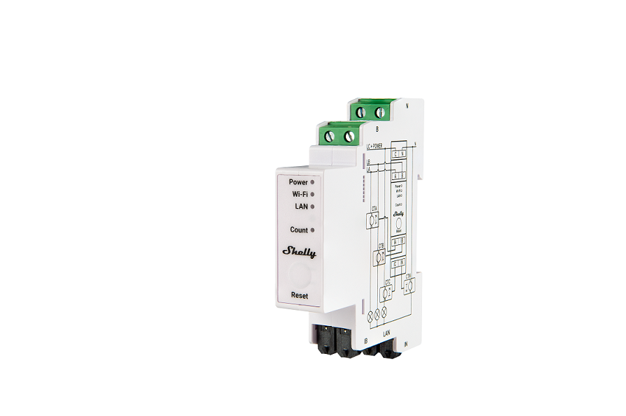 Shelly Pro 3EM 120A v2 – Stromzähler – inkl. 3x 120A Klemmen – Messfunktion – WLAN – LAN – BT