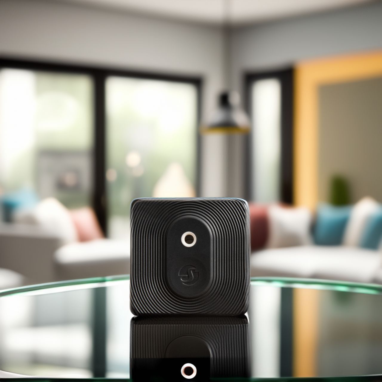 Shelly Blu H&T Black – Temperatur- & Feuchtigkeitssensor – Bluetooth – Batterie – Schwarz – Produktansicht 4