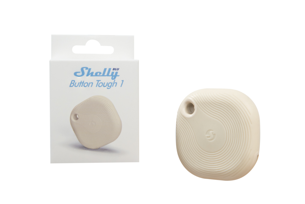 Shelly Blu Button Tough Ivory – Schalter & Dimmer – Bluetooth – Batterie – Hellbeige
