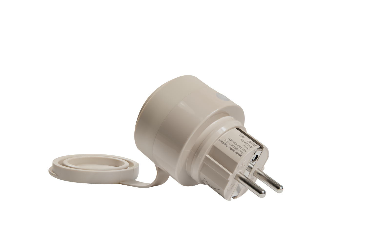 Shelly – Plug & Play Outdoor Plug S Gen3 – Zwischenstecker für draußen – 12A – Messfunktion – WLAN – Matter – BT – Produktansicht 6