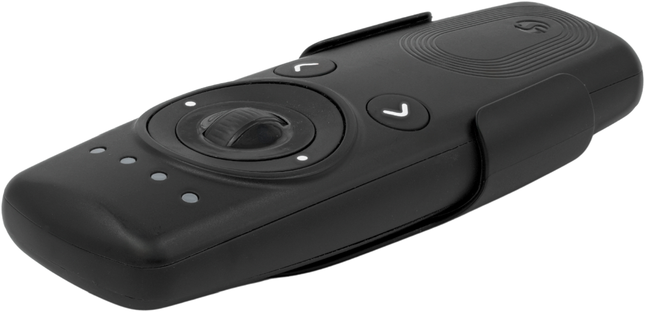 Shelly Blu Remote Control ZB black – Fernbedienung inkl. Halterung – BT – Zigbee – 4 Kanäle – Gestensteuerung – Scrollrad – 2x AAA