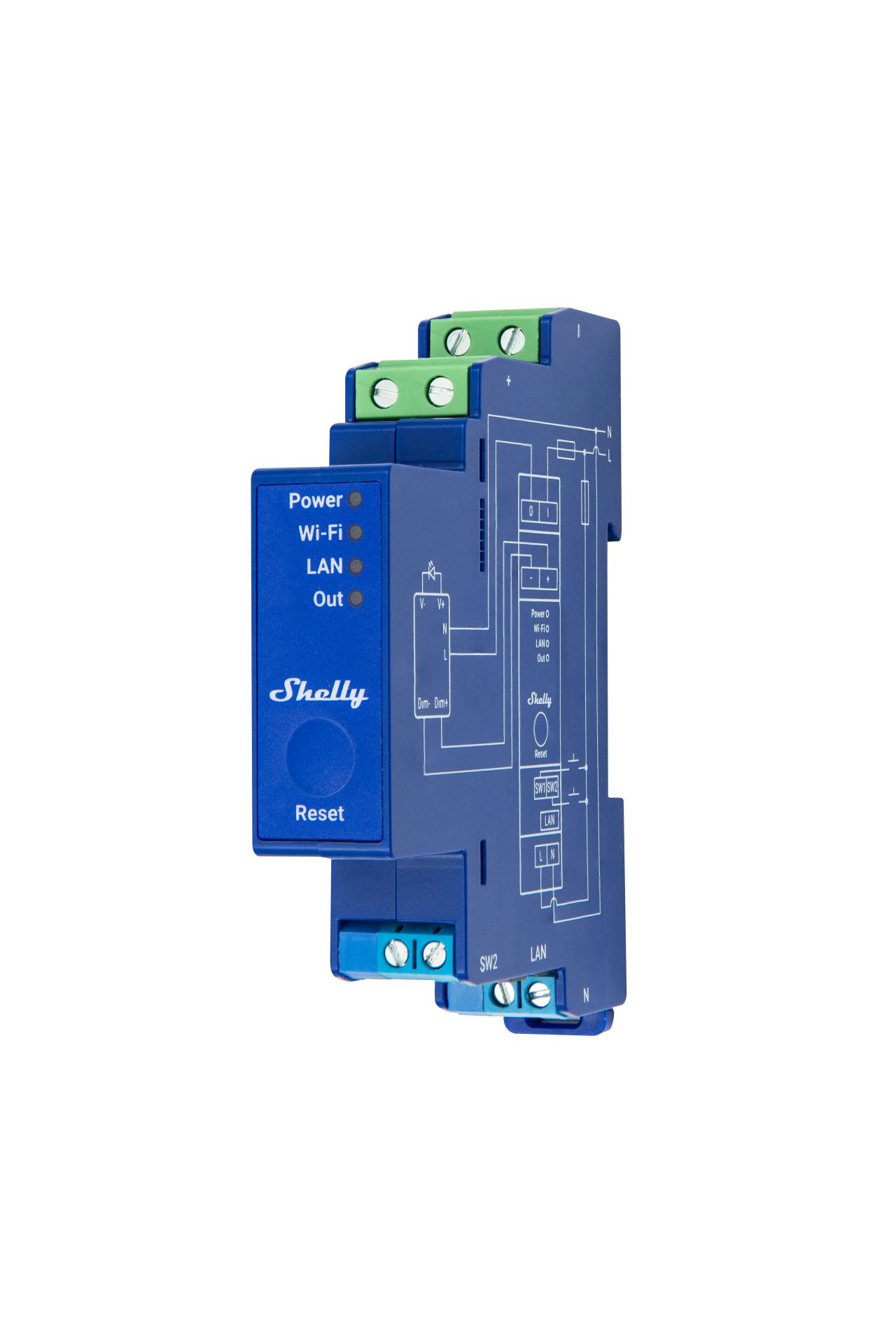 Shelly Pro Dimmer 0/1-10V PM – Messfunktion – WLAN – LAN – BT