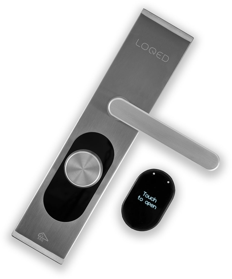 Shelly – LOQED Touch Smart Lock Stainless Steal Smartes Türschloss – Produktansicht 2