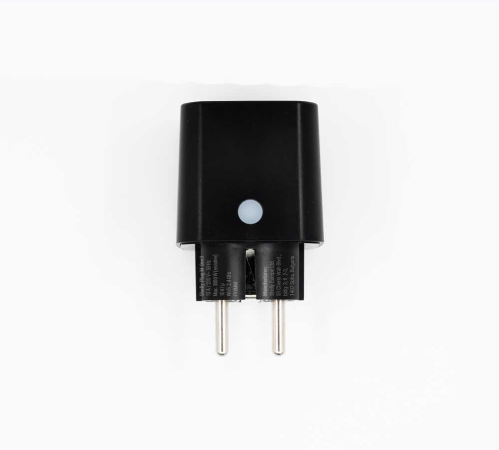 Shelly – Plug & Play Plug M Gen3 Black – Smarter Zwischenstecker – 13A – Messfunktion – WLAN – BT – schwarz – Produktansicht 4