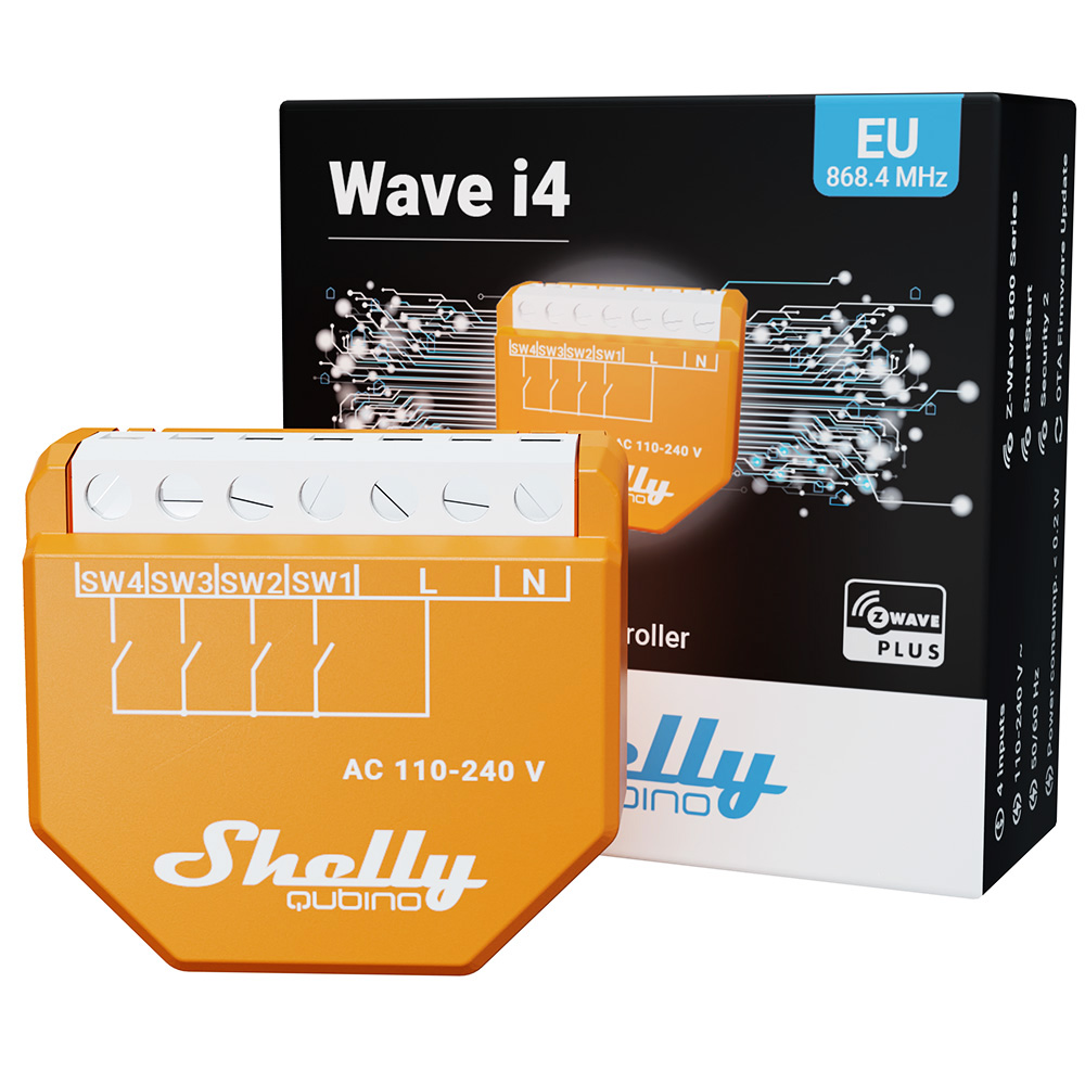 Shelly Wave i4 – Szenenaktivierer – 12 Aktionen – Z-Wave – Produktansicht 3