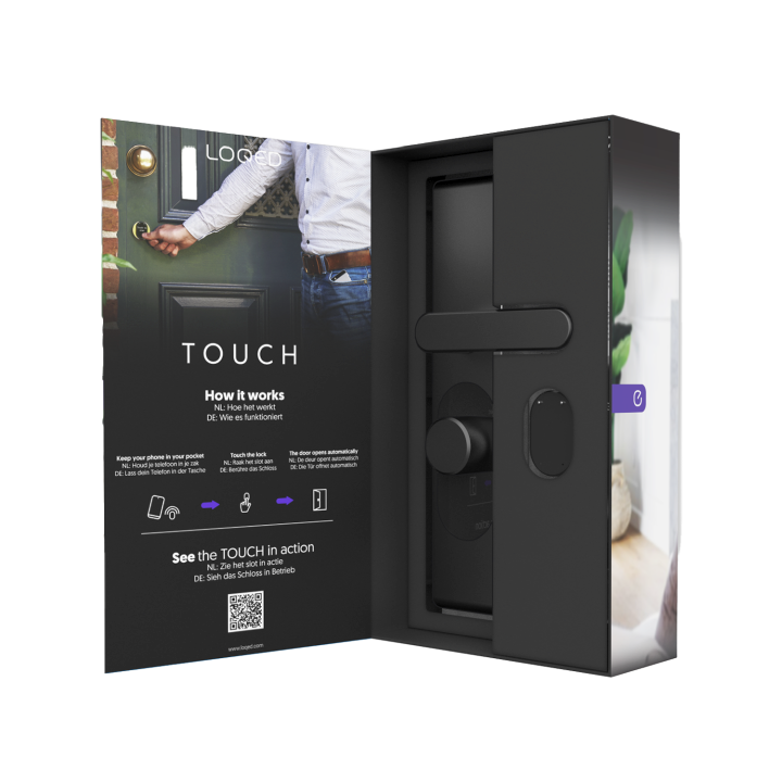 Shelly – LOQED Touch Smart Lock black Smartes Türschloss