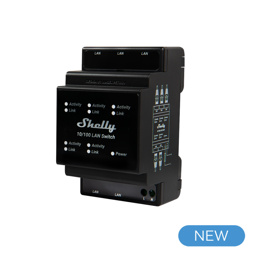 Shelly LAN Switch – 5 Ports – 10/100 Mbit