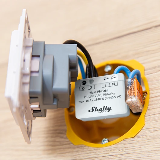 Shelly Wave PM Mini – Relais – 1 Kanal – Z-Wave – Produktansicht 4