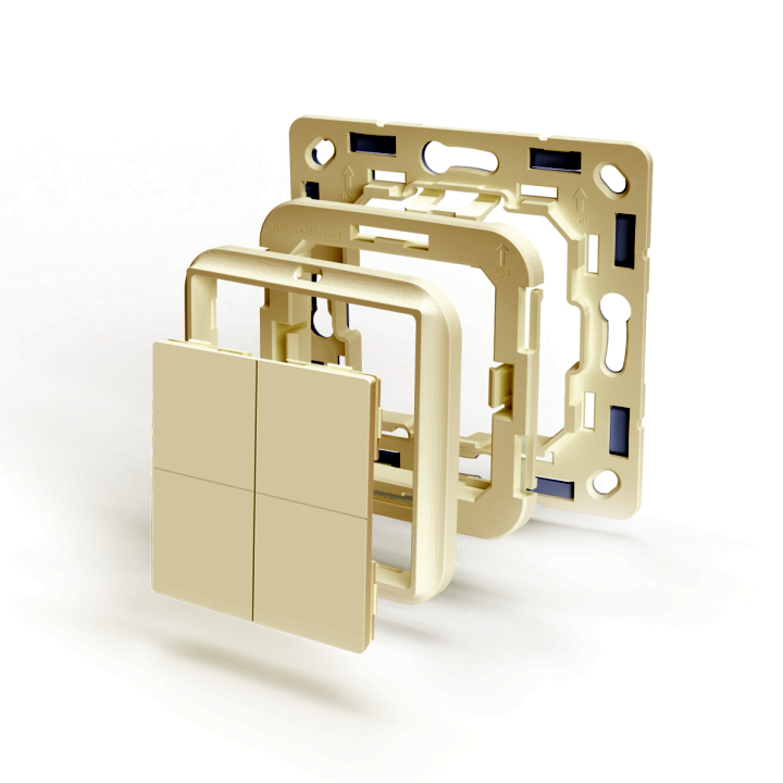 Shelly BLU Wall Switch 4 Adapter Busch-Jaeger – Weiß