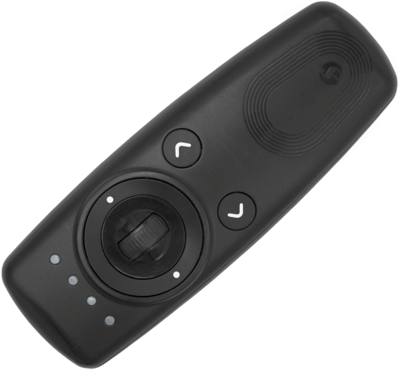 Shelly Blu Remote Control ZB black – Fernbedienung inkl. Halterung – BT – Zigbee – 4 Kanäle – Gestensteuerung – Scrollrad – 2x AAA – Produktansicht 4