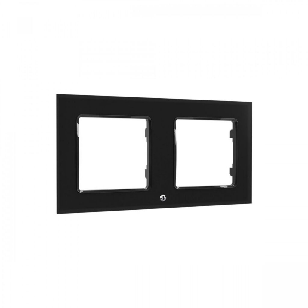 Shelly Wall Frame 2 – Wandtaster Rahmen 2-fach – Schwarz
