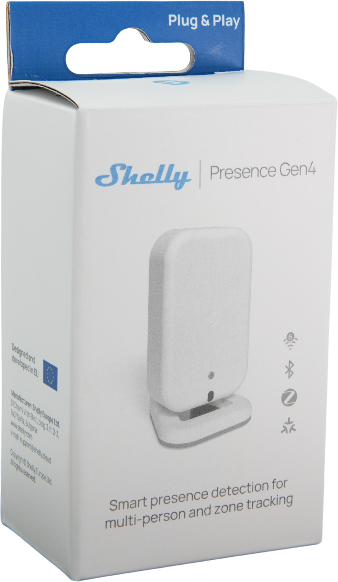Shelly Presence Sensor Gen4 White – Präsenzmelder – WLAN – Matter – Zigbee – BT – weiß – Produktansicht 10