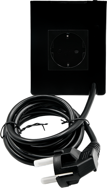 Shelly – Unterputz Zubehör ·Wall Display – Stand Socket – Schwarz – Produktansicht 6
