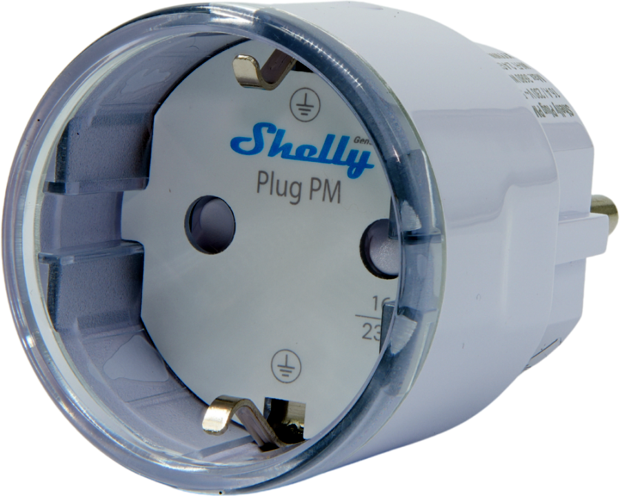 Shelly – Plug & Play Plug PM Gen3 White – Smarter Energiezähler – Messfunktion – WLAN – BT – weiß